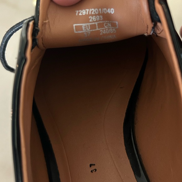 Zara Trafaluc Creeper Platform Oxford Shoe Women size 6 1/2 Black Patent Lace Up - Picture 8 of 11